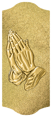 DARAY-C-516-GD-SH-GD Gold Praying Hands Shimmer Gold